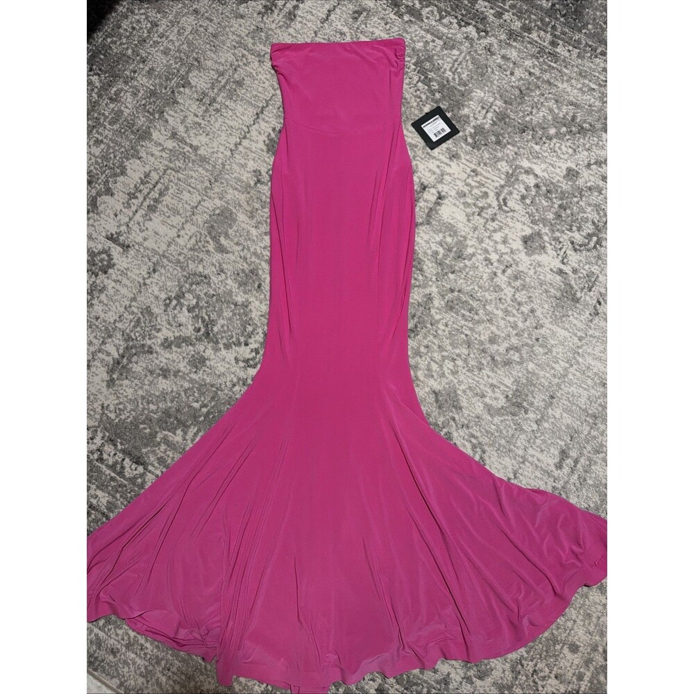 Norma Kamali STRAPLESS FISHTAIL GOWN Orchid Pink XS